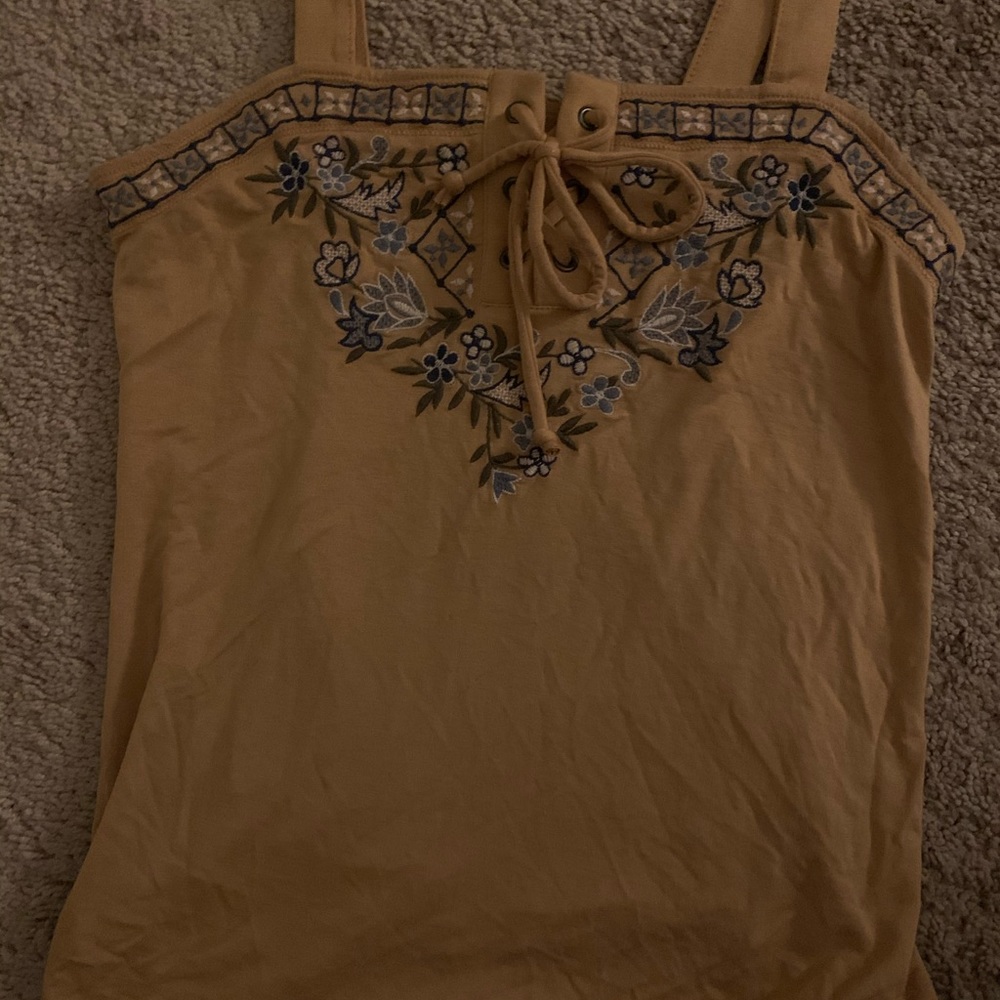 yellow floral tank top